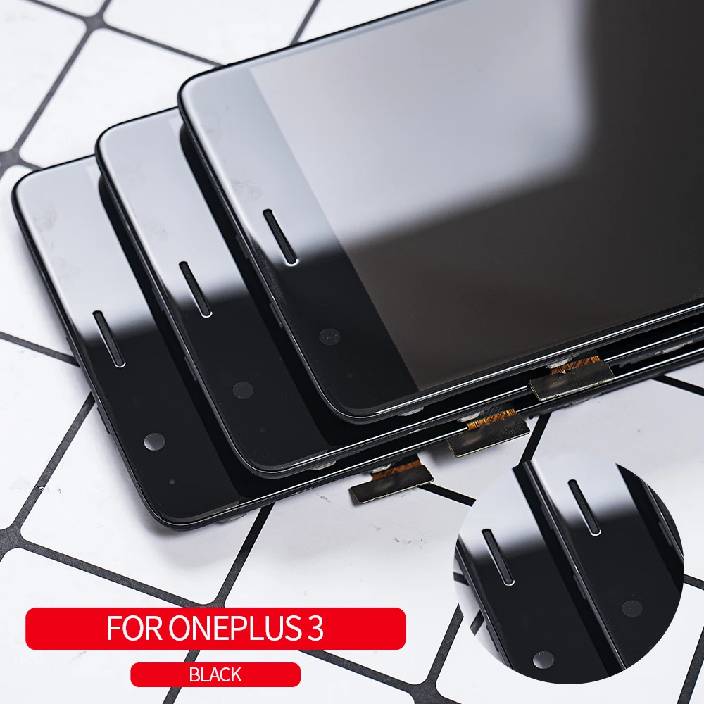 AMOLED 5 &quotЖК дисплей для Oneplus 3 3T ЖК сенсорный экран Рамка дигитайзер A3000 A3003 A3010