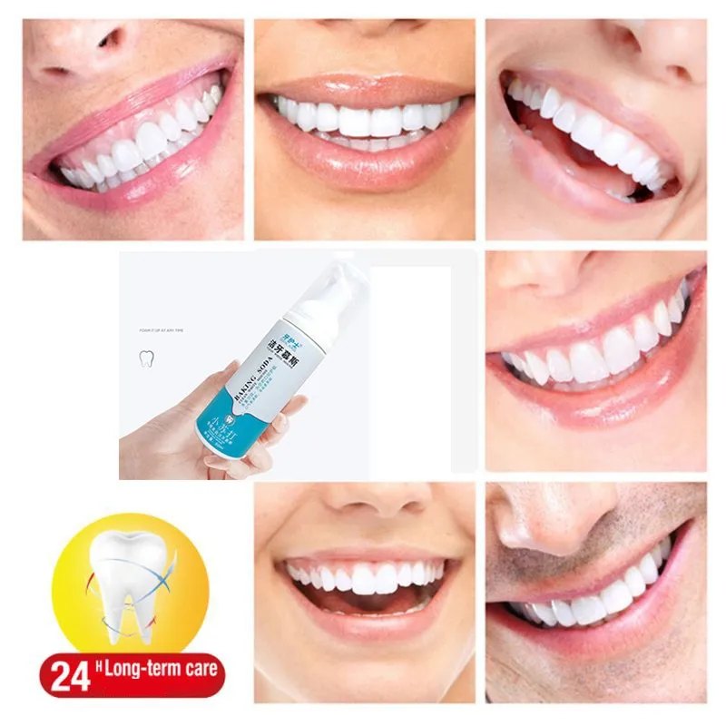 Зубная паста, зубная паста, отбеливание зубов, удаляет пятна от плохого дыхания, свежая гигиена полости рта зубной пасты, сода, зуб-CleaningHot