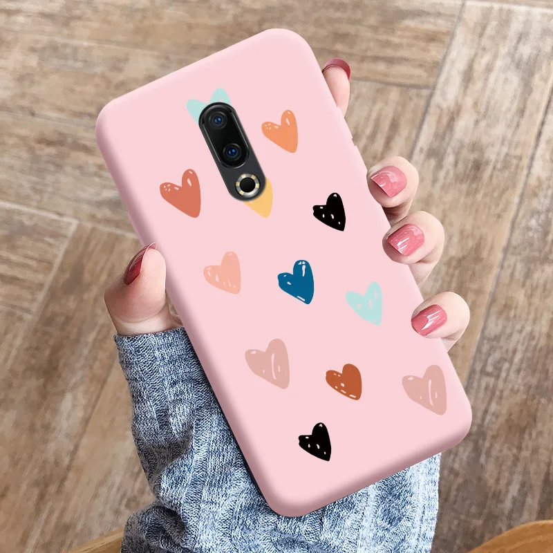 Love Shape TPU Soft Shell For Meizu 16 Case Personality Tide Shell For Meizu 16 Plus Case Cartoon Cute Trend Shell For Meizu 16 best meizu phone case Cases For Meizu