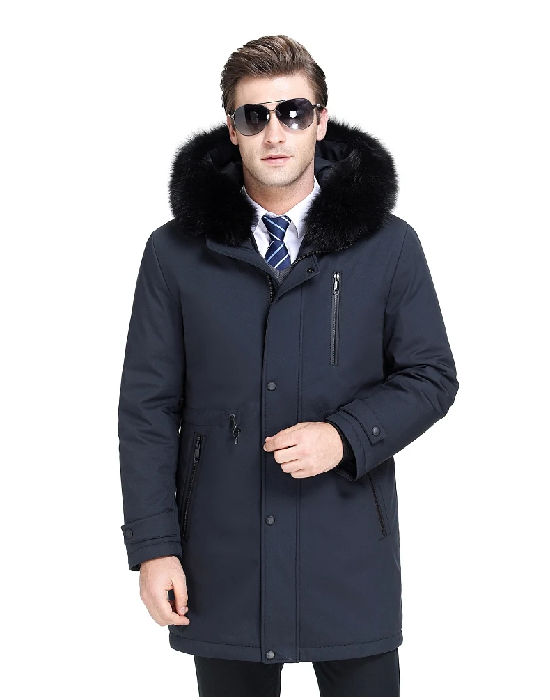 New men's down jacket with detachable rabbit fur (4)