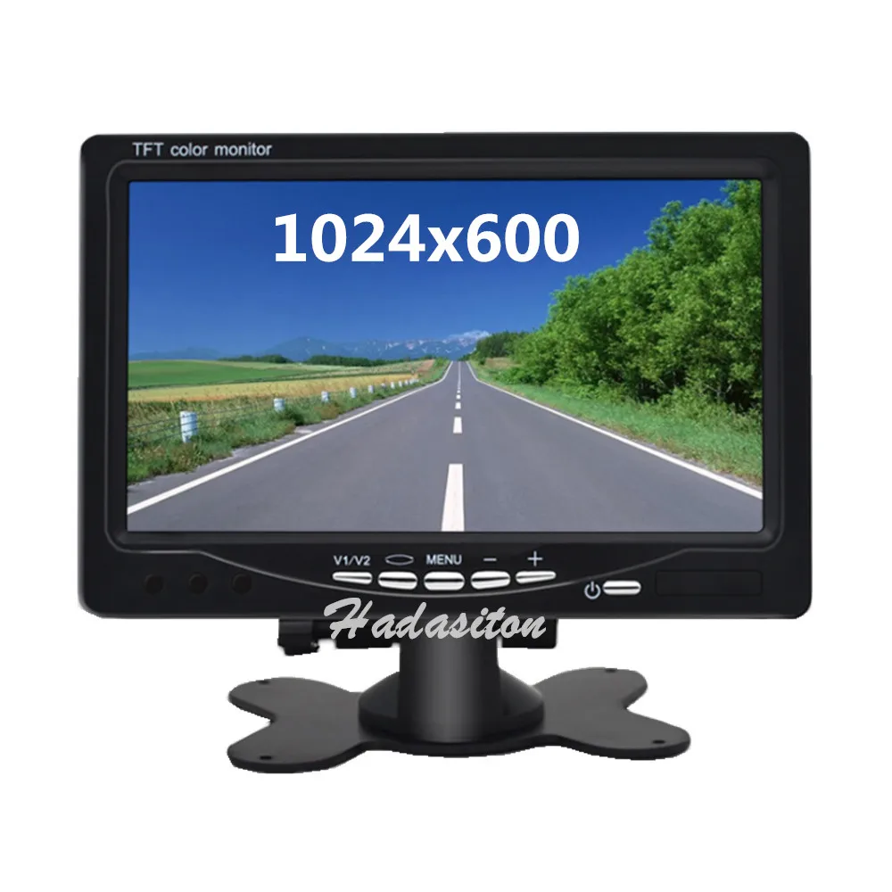 Universal 7 HD screen Car Monitor 1024*600 Security Monitor Parking assistance, Rearview camera optional