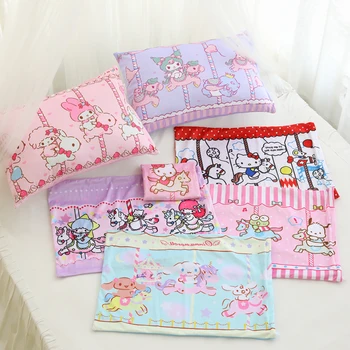 

Hello Kitty My Melody Cinnamoroll Little Twin Stars Keroppi Kuromi Pochacco Pillowcase Cartoon Pillow for Children Girls Gifts