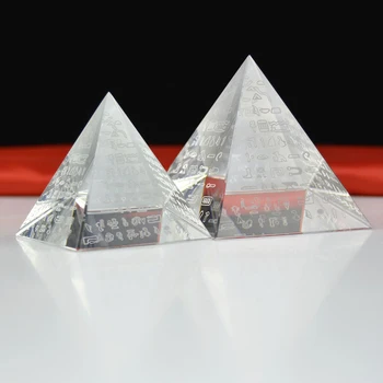 

1PC Simulated Pyramid Crafts Artificial Crystal Pyramid Decor Delicate Pyramid Desktop Adormnment Mini Pyramid Home Decor