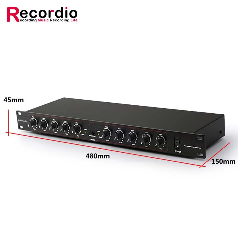 Stereo Mono Audio Signal Splitter Gax206 Equipamento Profissional Amplificador Distribuidor em 10 para Fora Xlr para Palco - Image 5
