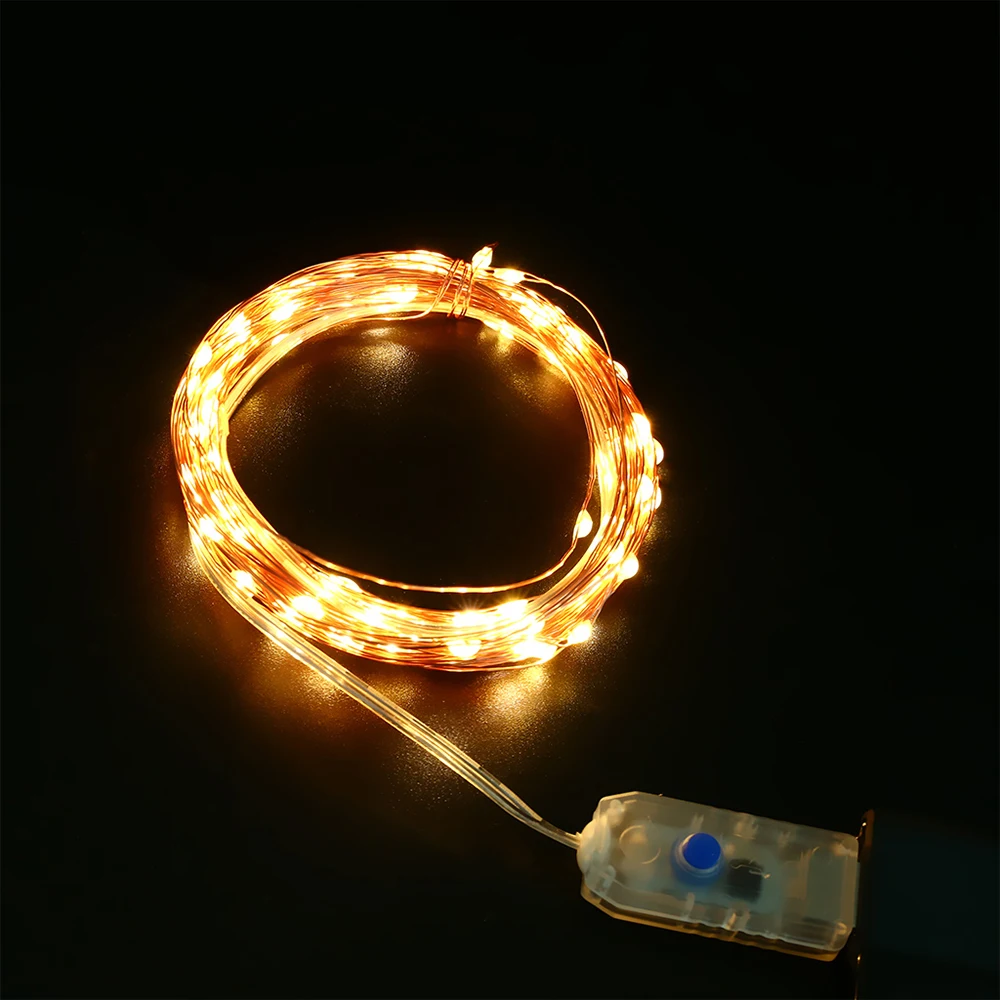 

20m Led String Lights Street Garland Light Outdoor Christmas Fairy Lights Warm White Starry Light + Adapter For Xmas Wedding