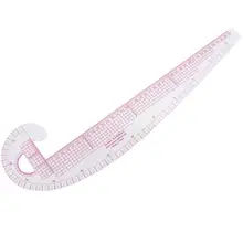 

New Multi-function Plastic French Curve Sewing Ruler Measure Tools Bend Degree Clothing Ruler Tailor Ruler Making 360 Desige
