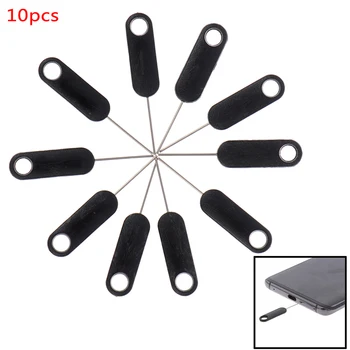 

10Pcs Universal Sim Card Tray Pin Ejecting Removal Needle Opener Ejector for Smartphones Tablets Black