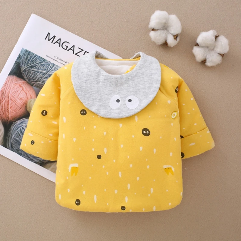 

6Autumn Baby Clothes 0-3M Newborn Boy Girl Tops Long Sleeve Cartoon Print Sleepwear Kids Casual Blouse