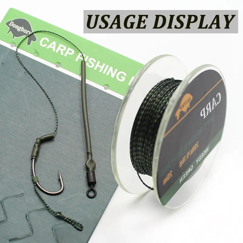 20m Carp Fishing Line Spool Fishing Hooklink Super Tight Soft Braided Wires For Carp Match Rigs Tackle Accessories