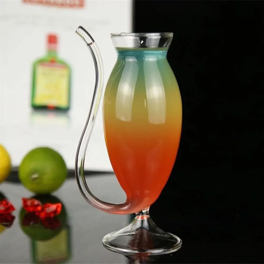 Creative Goblet Glass Mug With Straw For Cold Drink Home Use And Party Night Bar Drinking 1 Creative Goblet Glass Mug With Straw For Cold Drink Home Use And Party Night Bar Drinking 3