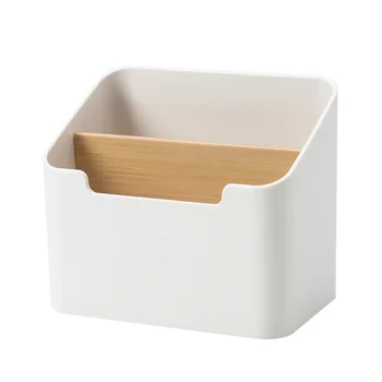 

Table Top Remote Control Storage Box Multi-Function Desk Remote Control Holder Cosmetic Organizer for Home Office