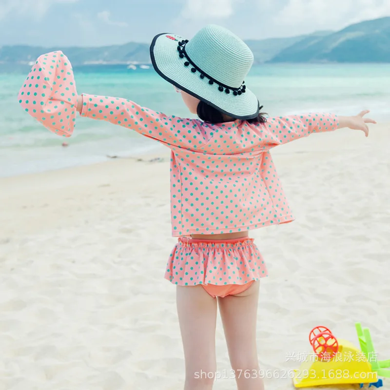 

2019 Korean-style Children New Style Bikini Three-piece Set Swimsuit Women's Cute Comfortable Beach Big Kid GIRL'S Swimsuit