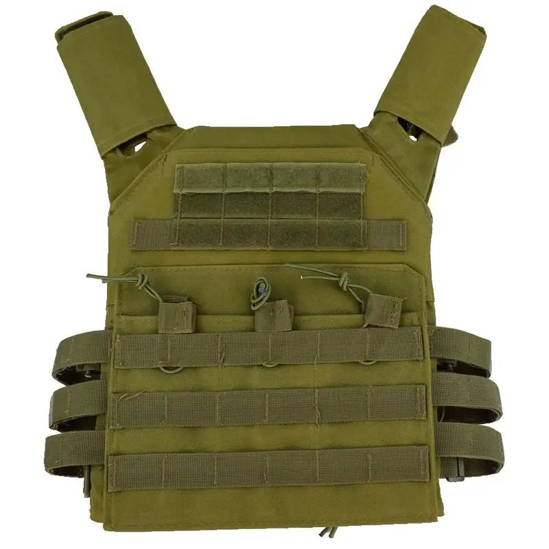 Открытый 600D Molle JPC Охотничий Тактический жилет военная пластина Перевозчик журнал страйкбол Пейнтбол CS защитный жилет+ 2 шт. EVA пена - Цвет: Green