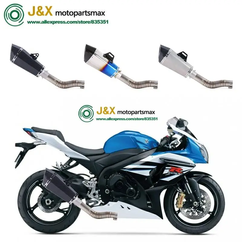 GSXR1000 GSX R1000 GSXR 1000 Модифицированная средняя Соединительная труба без шнуровки полная система выхлопной трубы мотоцикла для suzuki GSXR1000