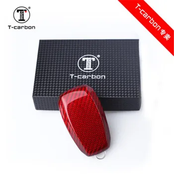 

carbon fiber Suitable for subaru red glass car modification to protect the key bag forester still high quality car Accessories