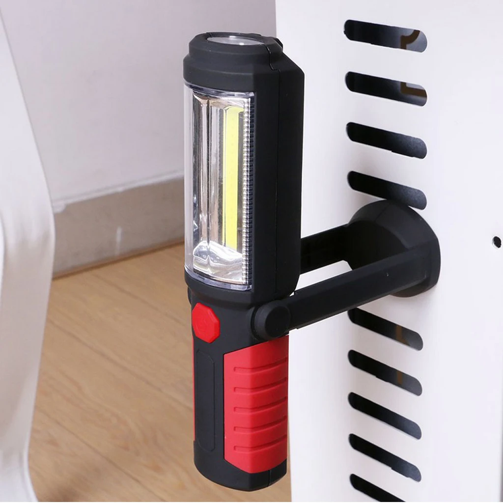 

LED Work Light Car Inspection Lamp Outdoor Camping Travel COB Torch Light with 90 Degrees Rotating Hook