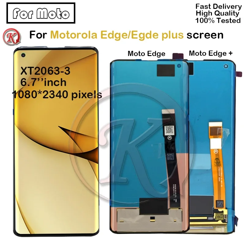 Moto Edge Plus Display Screen Display Moto Xt20633 Touch Panel