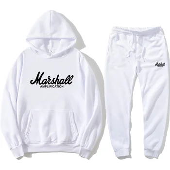 

Spring and Autumn Marshall Hoodie Set Men's Casual Hoodie Men's Fashion Sweatshirt + Pants 2-Piece Hip Hop Brand Street Clothing