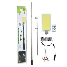 Портативность 12 В foco светодиодный уличный фонарь кемпинг лампа ip65 recargable на открытом воздухе дорожный тент огни 4,5 М телескопический столб