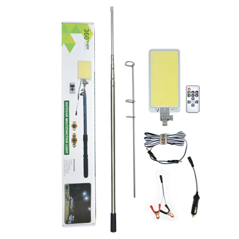 Draagbaarheid 12V foco led straat licht Camping lamp ip65 recargable buiten Road reizen Tent Lights 4.5m Telescopische pijler Draagbaarheid 12V foco led straat licht Camping lamp ip65 recargable buiten Road reizen Tent Lights 4.5m Telescopische pijler