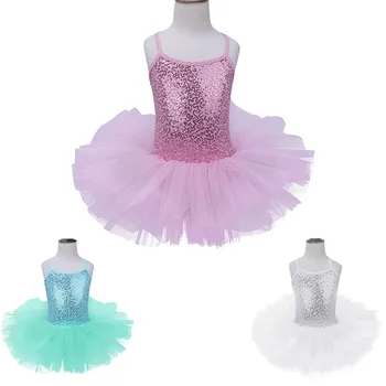 

Pink Children Sleeveless Ballerina Fairy Prom Party Ballet Tutu Dress Girls Gymnastics Leotard Kids Dance Wear 3colors