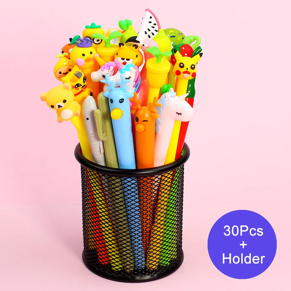 30 шт./компл. Pretty крутой Kawaii Flamingo гелевая ручка с кактусами Cute канцелярские товары