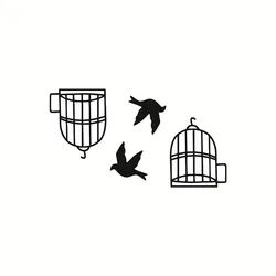 Bird And Cage Design Waterproof Temporary Tattoo Sticker Wrist Leg Fake Tattoo Water Transfer Sticker Men Women