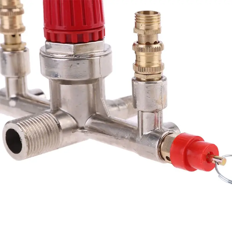 Двойной выход трубки сплав Воздушный компрессор Переключатель Регулятор