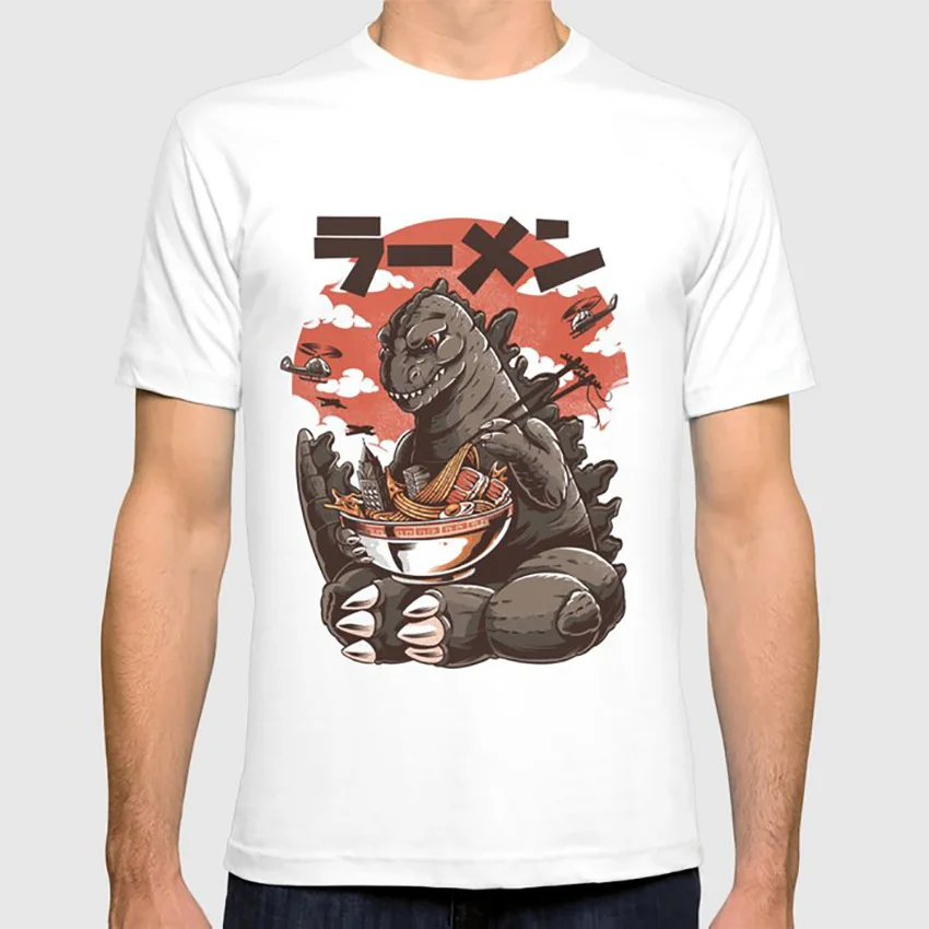 Kaiju's Ramen футболка Япония японские Монстры аниме oldschool Ретро Винтаж кино фильм