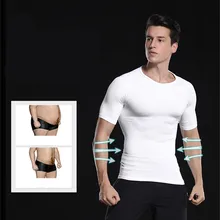 Футболка для похудения, рубашка для мужчин, компрессионное Корректирующее белье для живота, тонкая коррекция талии, тренажер для спины, Мужская моделирующая одежда