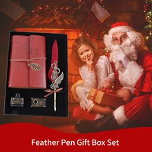 

2021 Retro Vintage Calligraphy Feather Dip Pen Writing Ink Set Stationery Quill Fountain Pen Creative Vintage Pen Christmas Gift