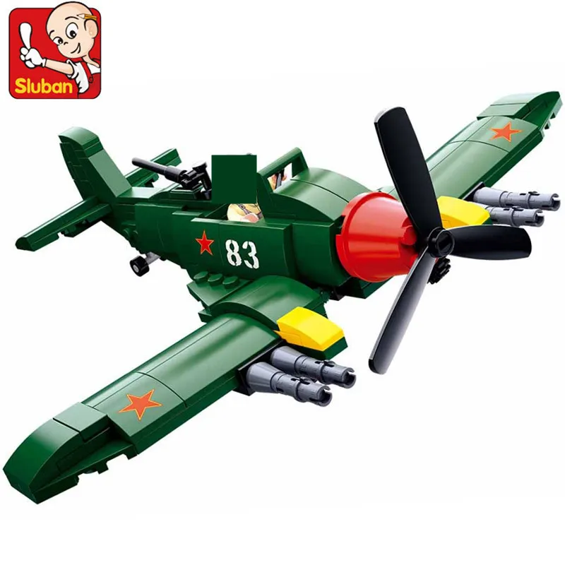 

170Pcs Military WW2 Soviet Union IL 2 Attack Planes Fighter Building Blocks Sets Toys ARMY LegoINGLs Bricks Christmas Gifts