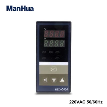 

Manhua SSR output Dual Digital PID Temperature Controller K type thermocouple 220VAC 50/60Hz 0~400℃ REX-C400