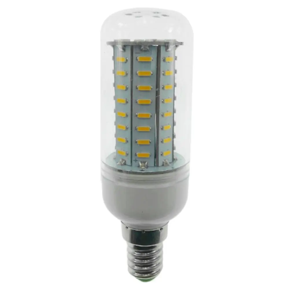 E14 72LED 4014 SMD Белая/теплая белая крышка Кукуруза лампа AC110V