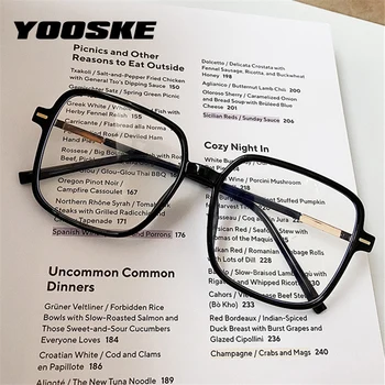 

YOOSKE Blue Light Computer Glasses Women TR90 Oversized Eyeglasses Frames Men Big Frame Black Transparent Optical Spectascles