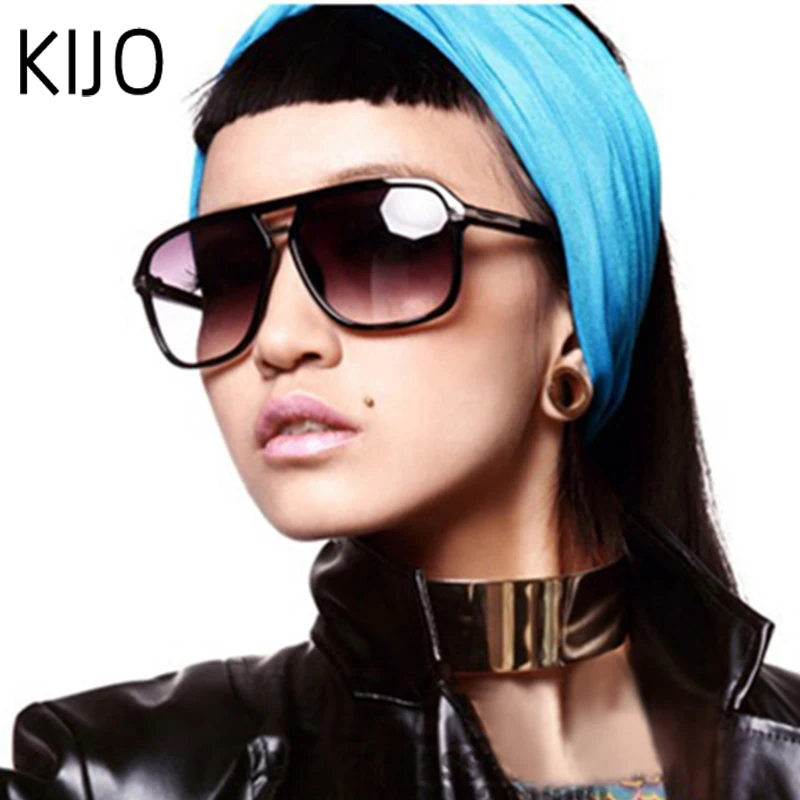 KIJO Модные мужские крутые квадратные стильные градиентные солнцезащитные очки для вождения, Ретро стиль, фирменный дизайн, недорогие солнцезащитные очки Oculos De Sol