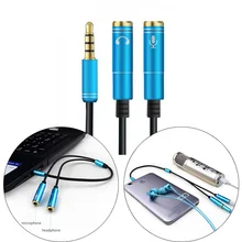 3,5 мм микрофон Aux кабель для ноутбука наушников 1 Мужской 2 Famle кабель комбинированный удлинитель мобильный аудио адаптер двухточечный разветвитель