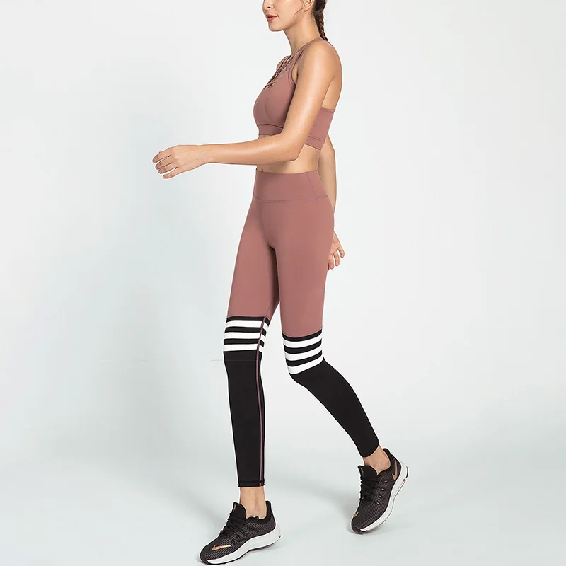 Women Seamless Tracksuit Solid Yoga Set Patchwork Running Fitness Jogging T-shirt Leggings Sports Suit Gym Sportswear