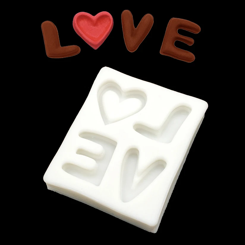 Силиконовая форма любовь Sugarcraft Инструменты для украшения тортов из мастики