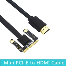 Mini adaptador pci-e para hdmi, adaptador para mini cabo pci-e exp gdc de versão gráfica para laptop