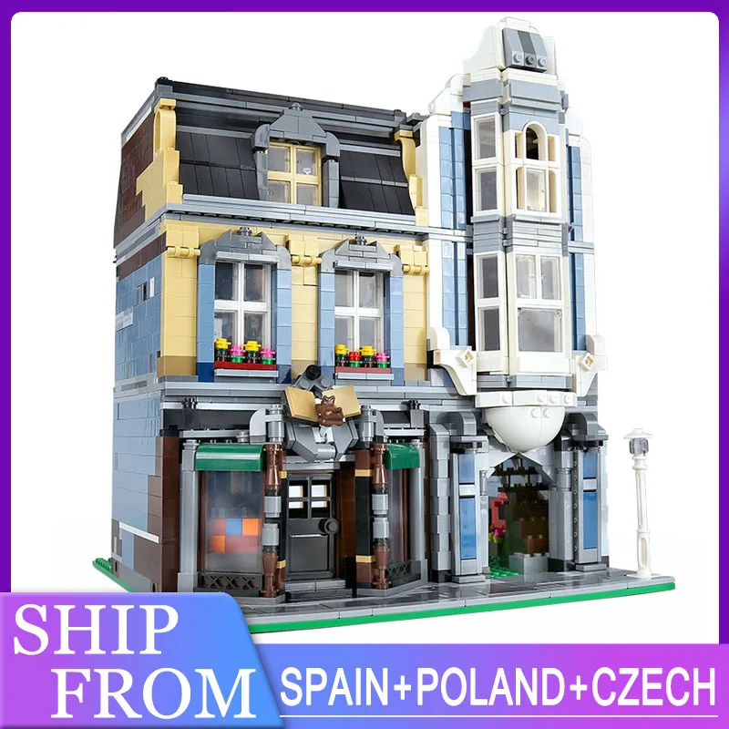 Набор городская улица вид модульные здания дом совместим с MOC-18923 Европы книжного