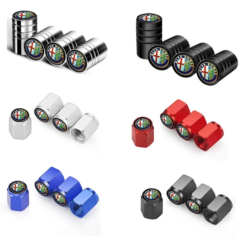 4pcs Aluminum Car Tire Wheel Valve Stem Caps For Alfa Alpha Romeo 159 147 156 Giulietta 147 159