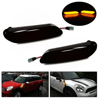 

Amber Smoked Dynamic Turn Signal Side Marker Lights For MINI Cooper R60 R61 2011-2016 Enhanced Safety & Visibility