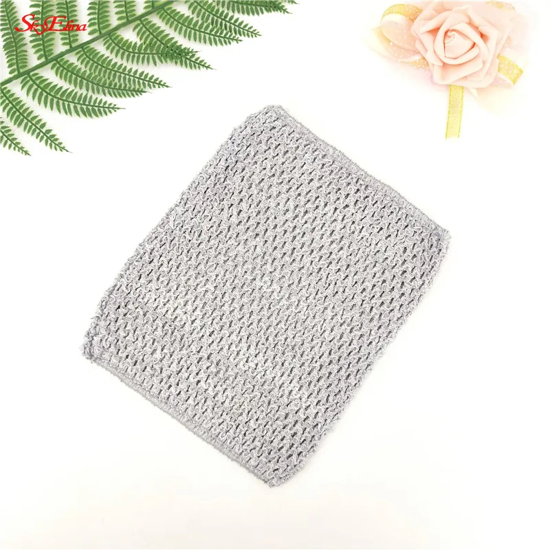 Light gray 15 20*23 см, Детская эластичная накидка, вязанная крючком на груди, трикотажные повязки, пачка, топы, DIY, детское платье, аксессуары, 7z - Цвет: Light gray 15