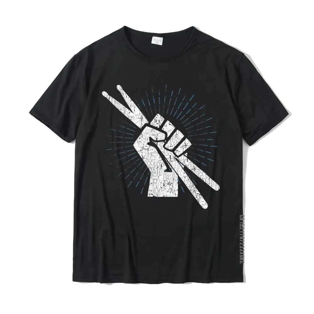 Casual Personalized Mother Day Pure Cotton Round Neck Youth Tops Shirts Normal T Shirt Wholesale Short Sleeve Top T-shirts Drummer Drum Sticks T shirt Percussion Lover Rock Gifts Tee__MZ21049 black