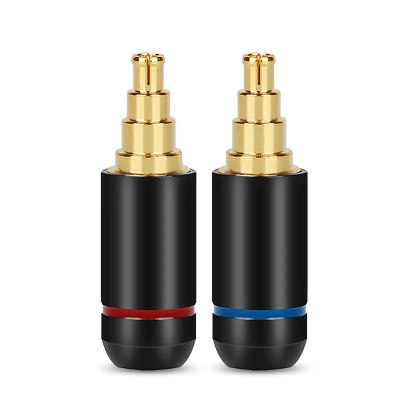 QYFANG 1 пара наушников Pin аудио разъем линия провода разъем для IE40 Pro HiFi наушники позолоченный бериллиевый медный металлический адаптер - Цвет: Black