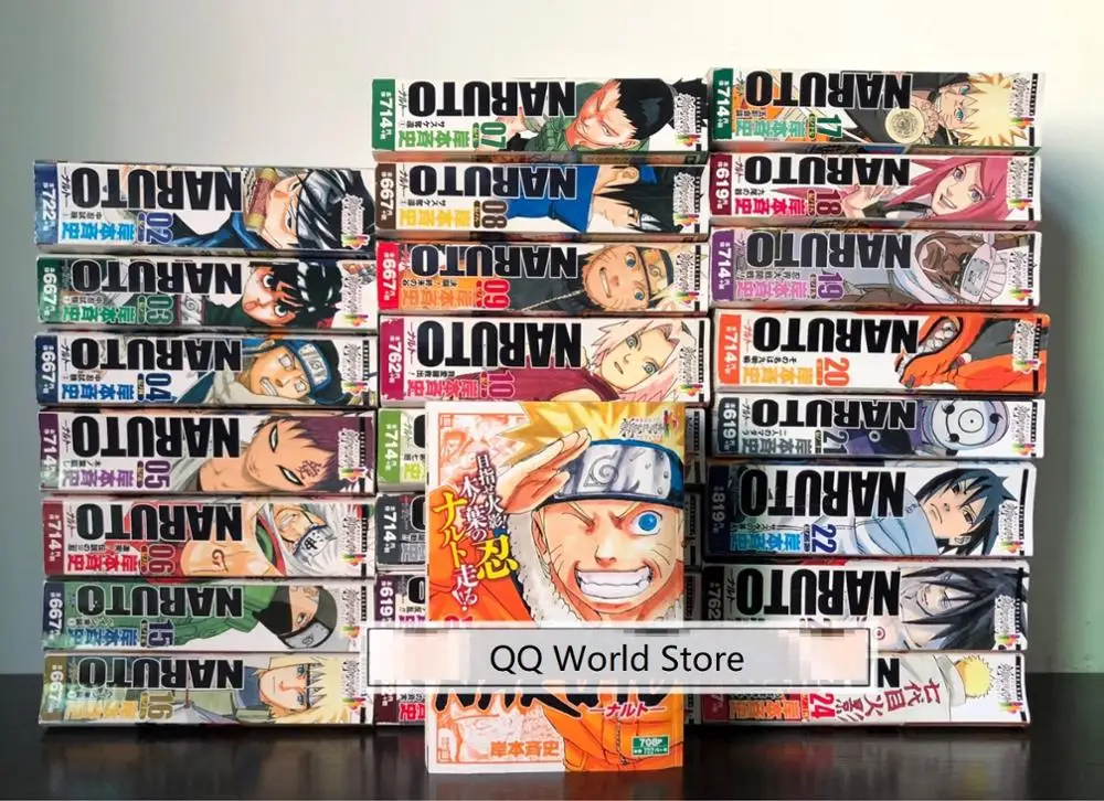 Набор из 24 книг комиксов Наруто Naruto Fantasy Manga Япония классика Молодежный