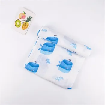 

factory price high quality Newborn Swaddle Baby Multi-use Bamboo Cotton Blanket Infant Newborn Baby Wrap 120X120cm