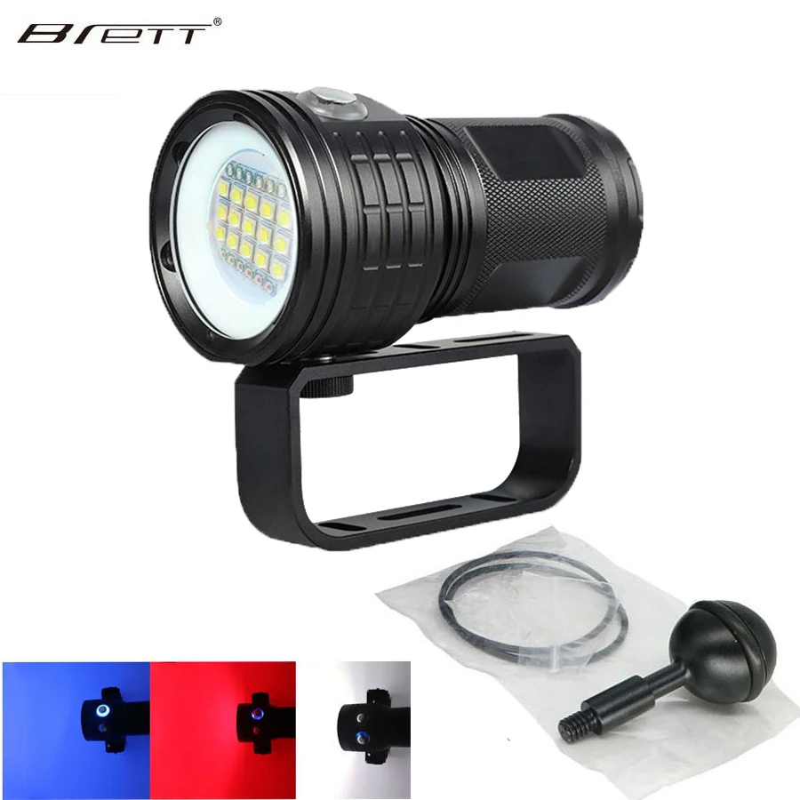  LED Diving Flashlight Underwater 100m Waterproof Photography Video Tactical Linterna XHP70 / XHP90  - 32846831123