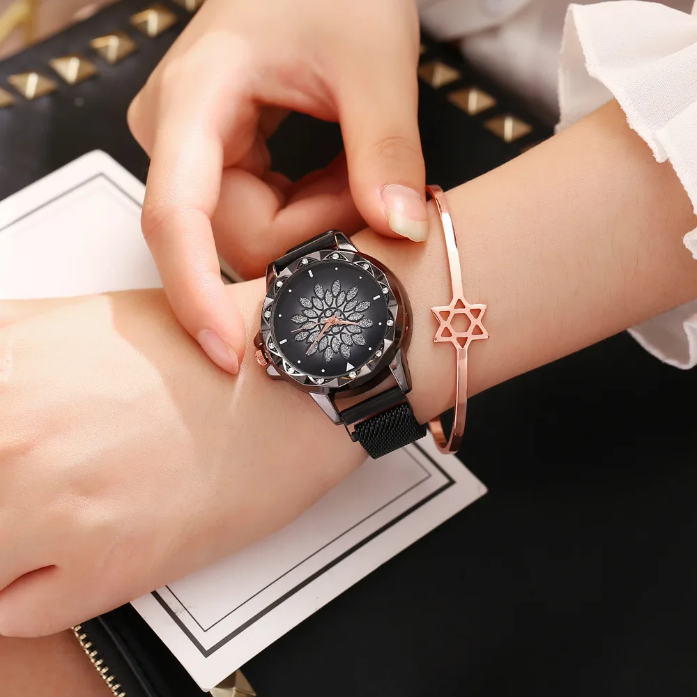 

Relogio Feminino 2019 Top Brand Luxury Green Women Watches Fashion Starry Sky Magnetic Watch Ladies Dress Quartz Clock Xfcs New